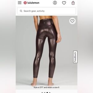 shimmery Lululemon  leggings worn once